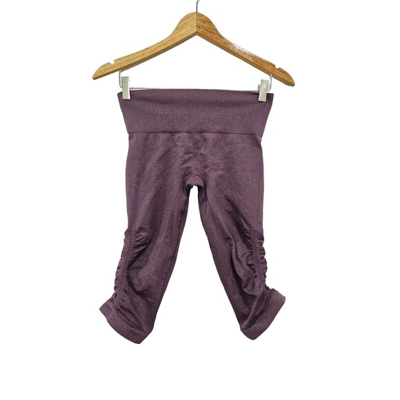 Lululemon In The Flow Crop II Leggings Heathered‎ Bordeaux Drama Maroon Purple 6 - Picture 1 of 6